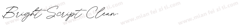 Bright Script Clean字体转换